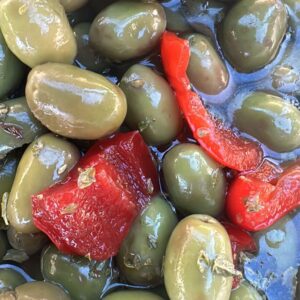 Aceitunas chupadedos aliñadas